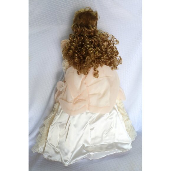 Victorian Hand Painted Porcelain Doll 20" Tall - Picture 5 of 11